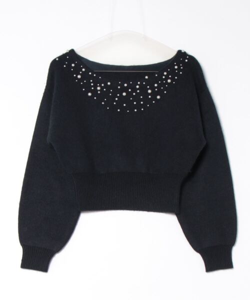 「SNIDEL」 長袖ニット FREE ネイビー レディース_画像2