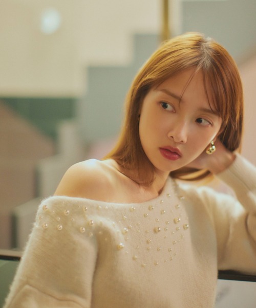 「SNIDEL」 長袖ニット FREE ネイビー レディース_画像4