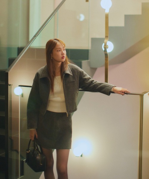 「SNIDEL」 長袖ニット FREE ネイビー レディース_画像5