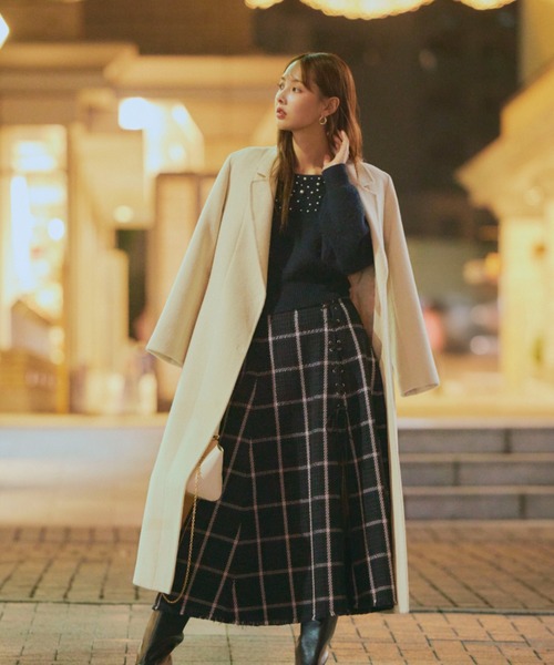 「SNIDEL」 長袖ニット FREE ネイビー レディース_画像9