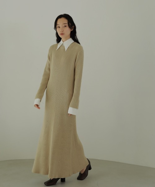 「CASA FLINE」 ニットワンピース FREE グレー レディース_画像2