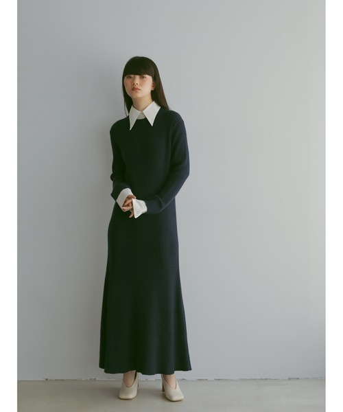 「CASA FLINE」 ニットワンピース FREE グレー レディース_画像3