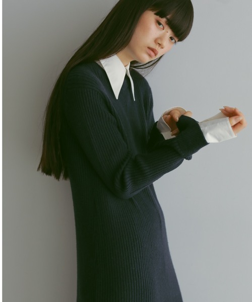 「CASA FLINE」 ニットワンピース FREE グレー レディース_画像7