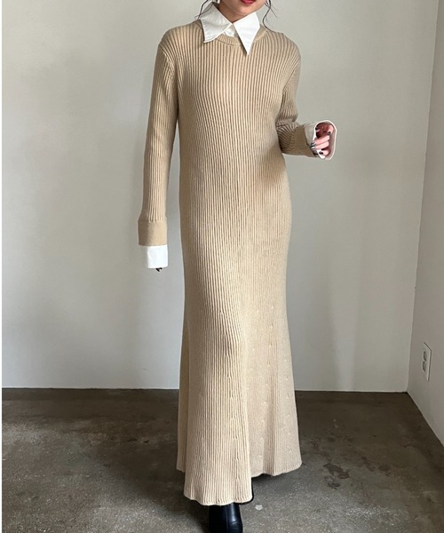 「CASA FLINE」 ニットワンピース FREE グレー レディース_画像10