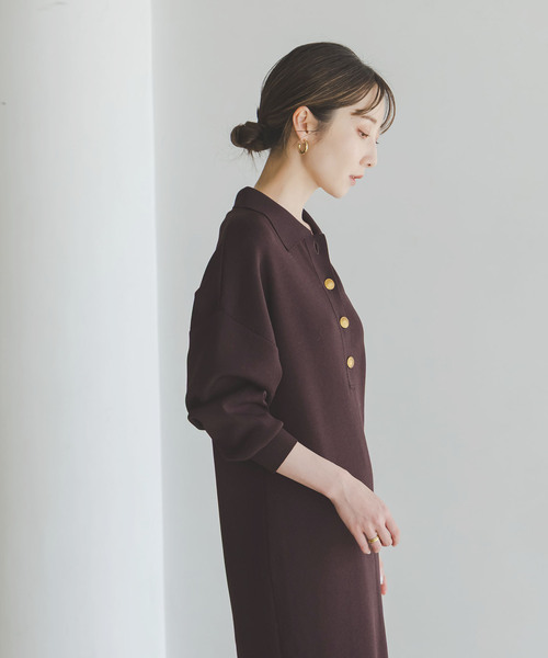 NOBLE（ノーブル） ワンピース 「追加」ポロシャツニットワンピース 2