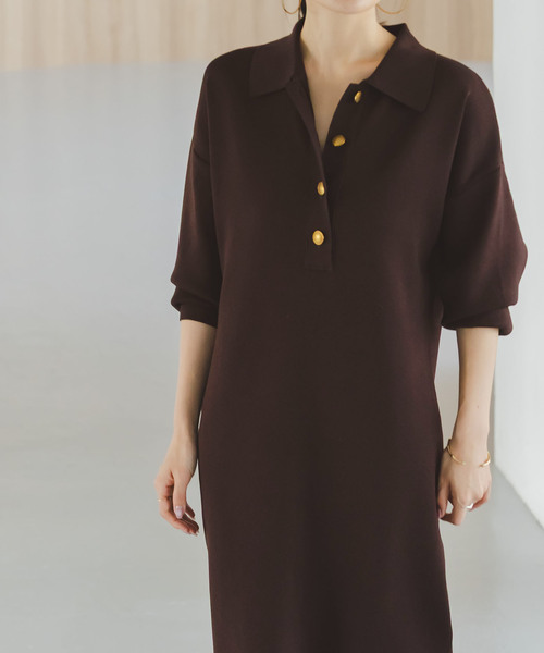 NOBLE（ノーブル） ワンピース 「追加」ポロシャツニットワンピース 2