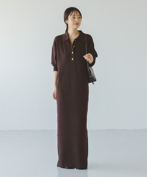 NOBLE（ノーブル） ワンピース 「追加」ポロシャツニットワンピース 2