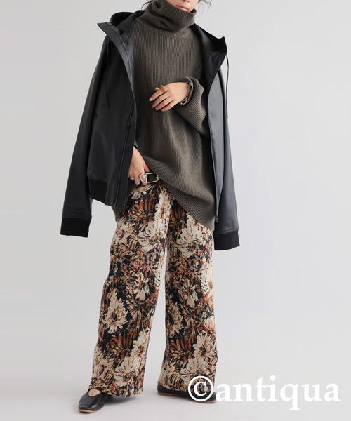 「antiqua」 タートルネックニット FREE オフホワイト レディース_画像4