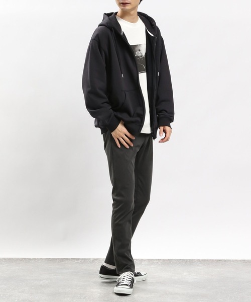 「GLOBAL WORK Smile Seed Store」 ジップアップパーカー LARGE ブラック メンズ_画像3