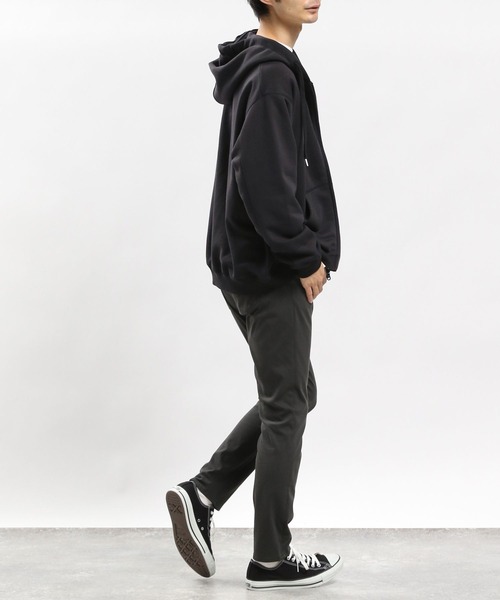 「GLOBAL WORK Smile Seed Store」 ジップアップパーカー LARGE ブラック メンズ_画像4