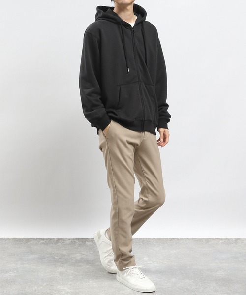 「GLOBAL WORK Smile Seed Store」 ジップアップパーカー LARGE ブラック メンズ_画像8