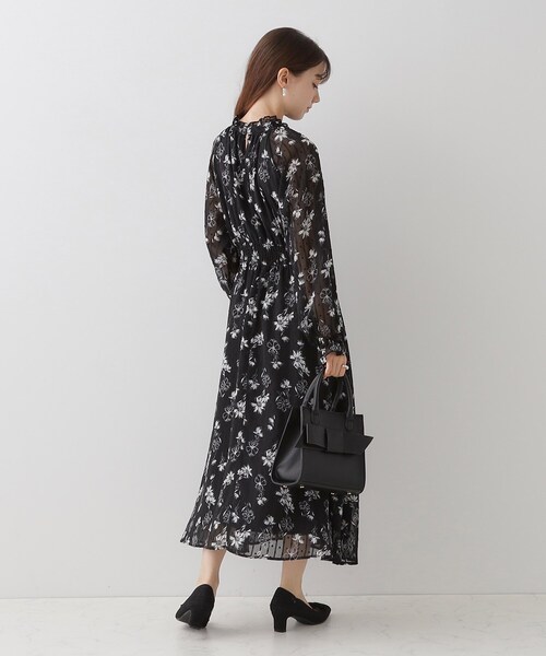 「couture brooch」 長袖ワンピース 36 ブラック レディース_画像3