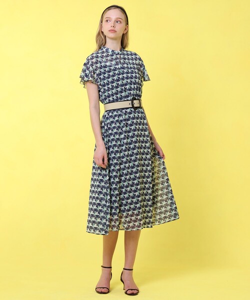 「ANAYI」 ノースリーブワンピース 36 ブルー レディースの画像