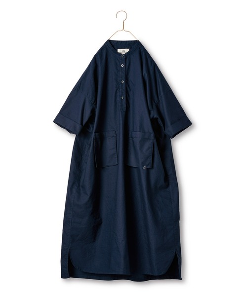 「Sunny clouds」 半袖ワンピース MEDIUM ネイビー レディース_画像8