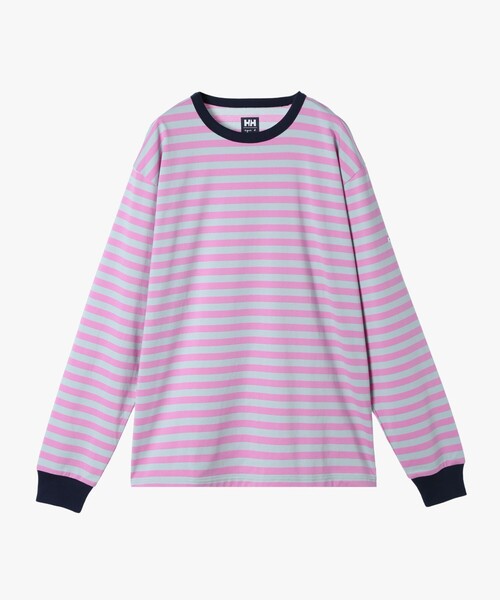 アニエスベー agnes b. Tシャツ カットソー L ピンク 白 agnes b.｜アニエスベーのTシャツ/カットソー（ピンク/桃色系）通販