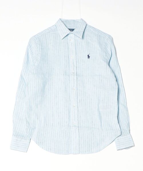 Polo Ralph Lauren 長袖リネンシャツ　ライトブルー POLO RALPH LAUREN（ポロ・ラルフローレン） ブラウス シャツ