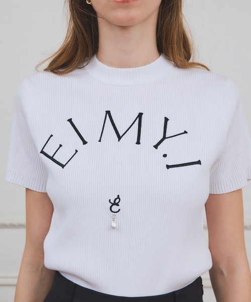 eimy istoire MICHELEロゴニットプルオーバー EIMYロゴニットプルオーバー
