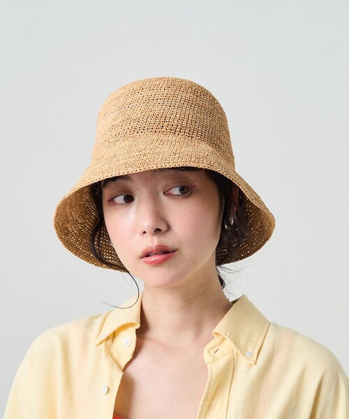「FREAK'S STORE」 「control freak」ストローハット ONE SIZE ナチュラル レディース_画像3