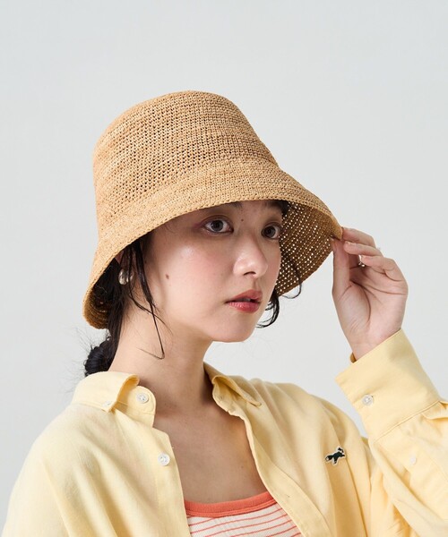 「FREAK'S STORE」 「control freak」ストローハット ONE SIZE ナチュラル レディース_画像6