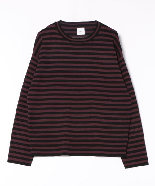 「Lui's」 長袖ニット M パープル メンズの画像
