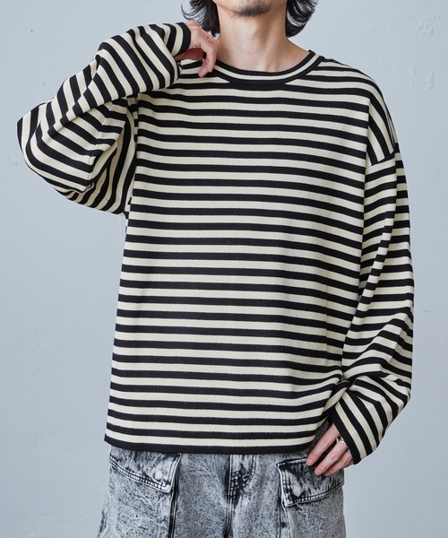 「Lui's」 長袖ニット M パープル メンズの画像