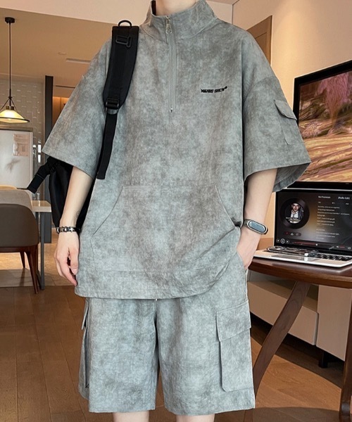 決まりました☆essentials ハーフジップ ナイロン ジャケット パンツ セットアップ エフオージー エッセンシャルズ FOG Essentials ハーフジップトラック
