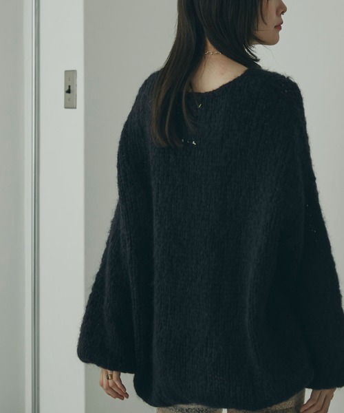 「mici」 長袖ニット ONE SIZE ブラック レディース_画像6