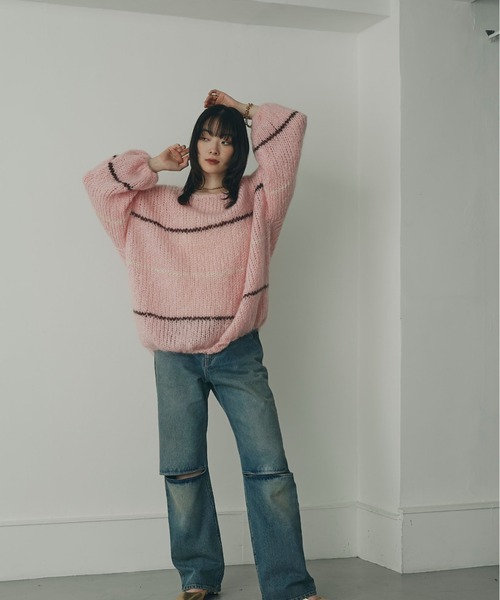 「mici」 長袖ニット ONE SIZE ブラック レディース_画像8