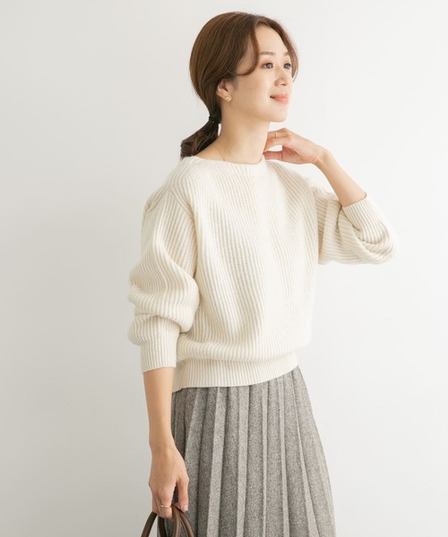 「URBAN RESEARCH DOORS」 長袖ニット MEDIUM レッド レディース_画像4