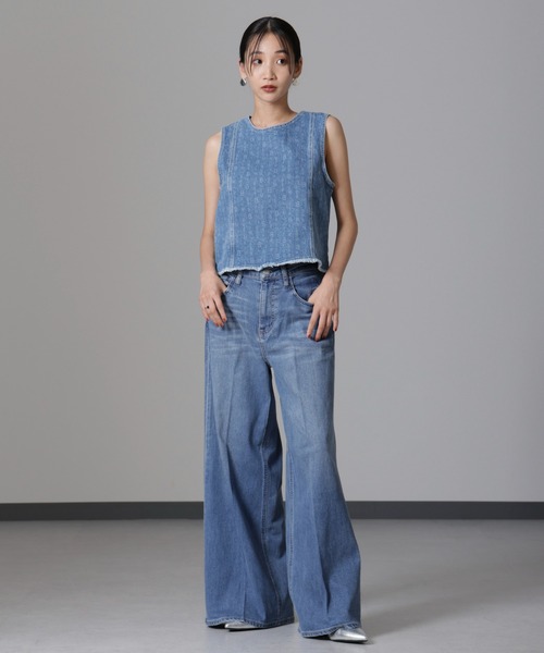 「Healthy denim」 デニムパンツ 23 ダークブルー レディース_画像4