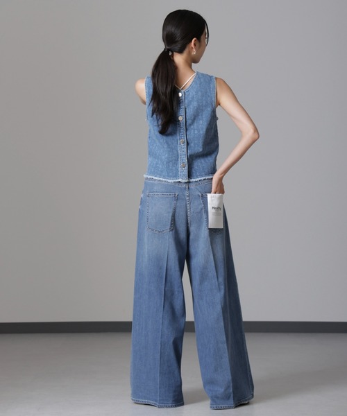 「Healthy denim」 デニムパンツ 23 ダークブルー レディース_画像6
