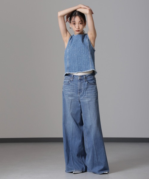 「Healthy denim」 デニムパンツ 23 ダークブルー レディース_画像8