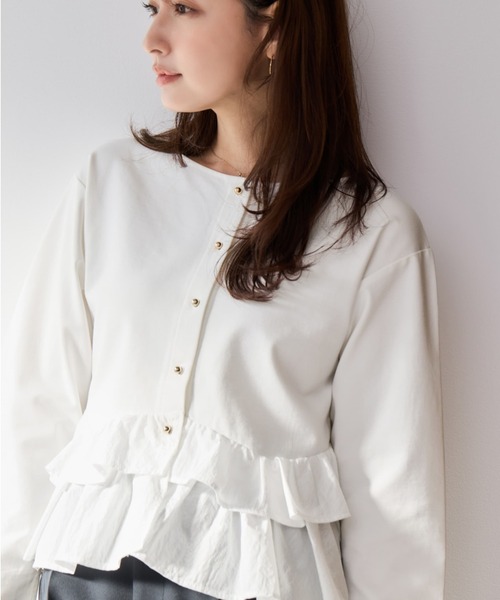 COHINA（コヒナ） tシャツ 2wayフリルペプラムトップス 「低身長・小柄