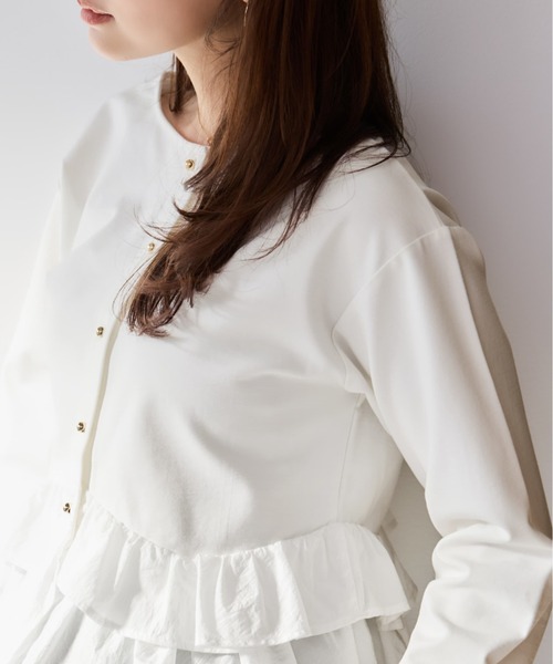 COHINA（コヒナ） tシャツ 2wayフリルペプラムトップス 「低身長・小柄