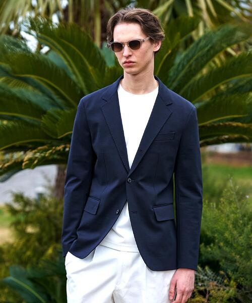 ジャケット テーラードジャケット 「干場義雅×MOVB×DRESSTERIOR」トリプルコラボ DUPLEX COTTON ジャケット メンズの画像