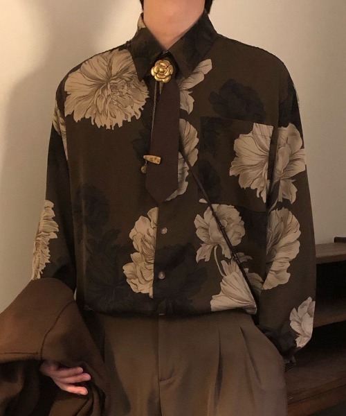 FreeZone シャツ 大花柄シアーシャツ メンズ レディース : ZOZOTOWN