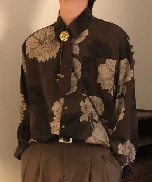 FreeZone シャツ 大花柄シアーシャツ メンズ レディース : ZOZOTOWN