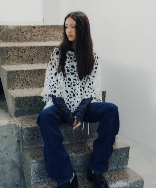 SHENERY（シーナリー） スカーフ バンダナ 「Pasterip」 lace multi