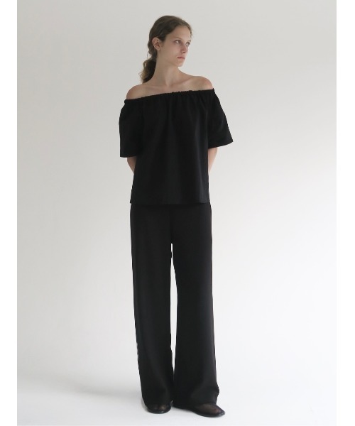スラックス パンツ Ines | Soft banding pants レディースの画像