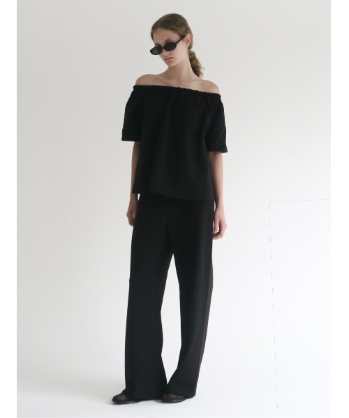 スラックス パンツ Ines | Soft banding pants レディースの画像