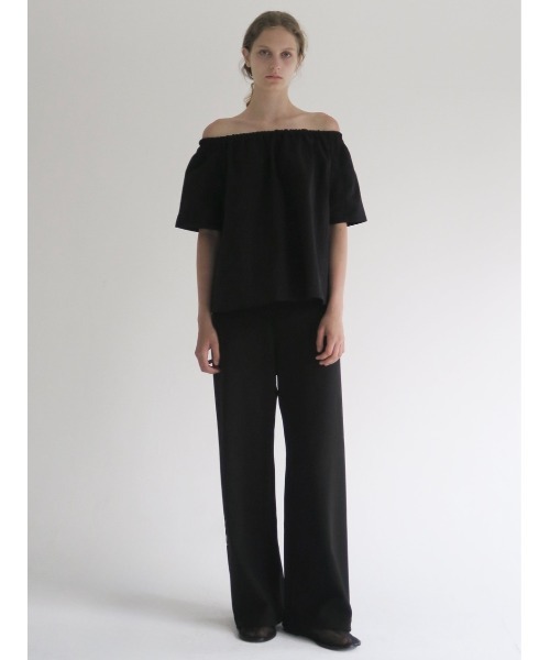 スラックス パンツ Ines | Soft banding pants レディースの画像