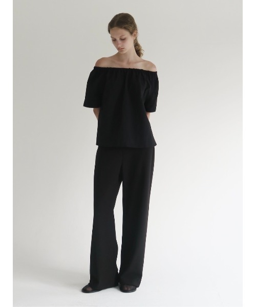 スラックス パンツ Ines | Soft banding pants レディースの画像