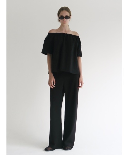 スラックス パンツ Ines | Soft banding pants レディースの画像