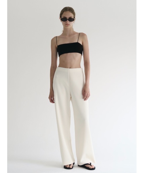 スラックス パンツ Ines | Soft banding pants レディースの画像