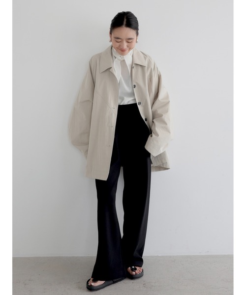 スラックス パンツ Ines | Soft banding pants レディースの画像