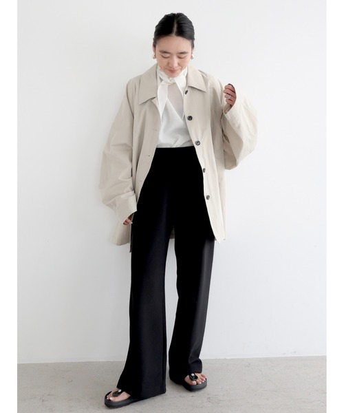 スラックス パンツ Ines | Soft banding pants レディースの画像