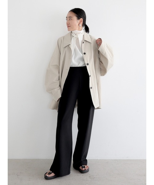 スラックス パンツ Ines | Soft banding pants レディースの画像