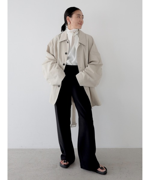 スラックス パンツ Ines | Soft banding pants レディースの画像