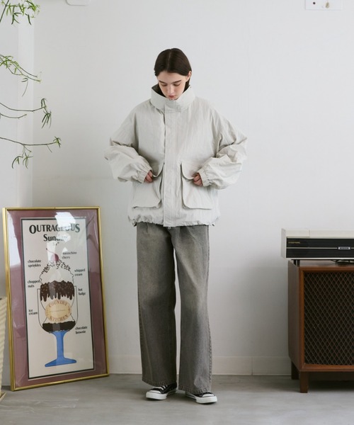 「flaner」 マウンテンパーカー MEDIUM オフホワイト レディース_画像3
