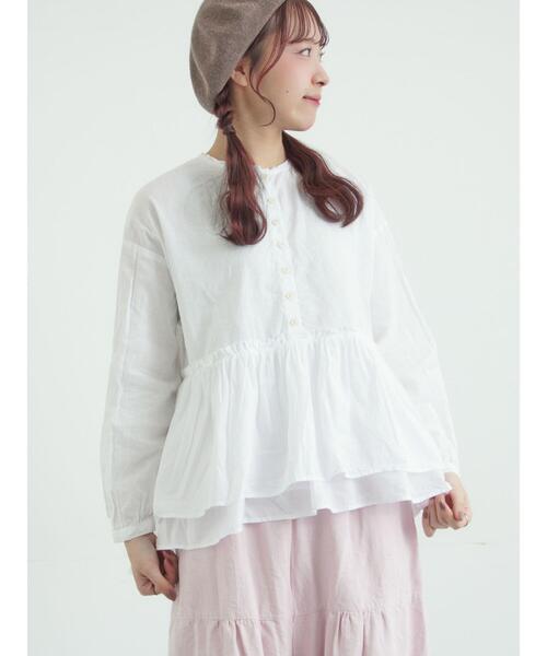 SM2 TSUHARU 刺繍切替ギャザーブラウス 新品 サマンサモスモスツハル シャツ・ブラウス｜TSUHARU by Samansa Mos2（ツハルバイサマンサ